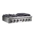 Forno Spezia 36 in. 6 Burner Gas Cooktop with Wok Ring and Griddle in Stainless Steel (FCTGS5751-36) Cheap