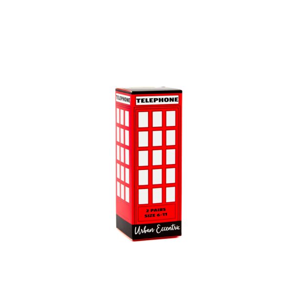 Urban Eccentric Socks Telephone Box Two Pack Discount