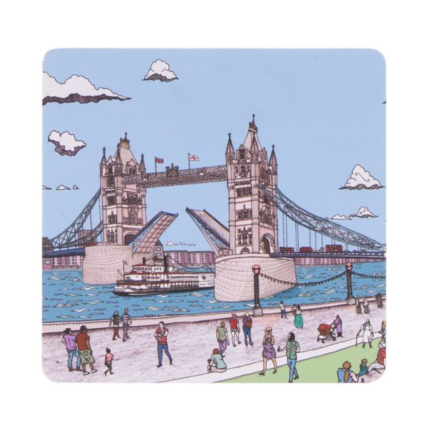 Tower Bridge Illustration Bamboo Coaster Online Hot Sale