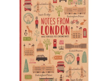 London Adventures A5 Softcover Kraft Notebook by Milly Green Fashion