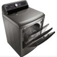 LG 27 in. Rear Control Front Load Electric Dryer in Graphite Steel 7.3 cu. ft. (DLE7300VE) Discount