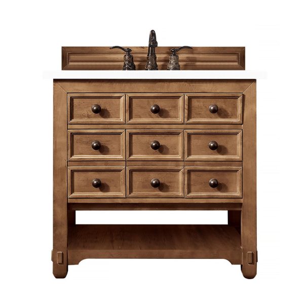 James Martin Vanities Malibu Collection 36 in. Single Vanity in Honey Alder with Countertop Options Online