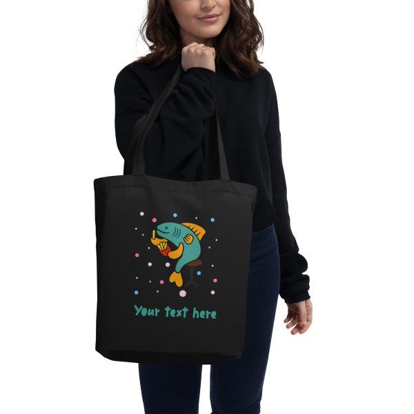 Personalised Custom Text - Eco Tote Bag - London Doodles - Fish & Chips For Discount