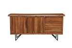 Alpine Live Edge Server, Light Walnut Sale