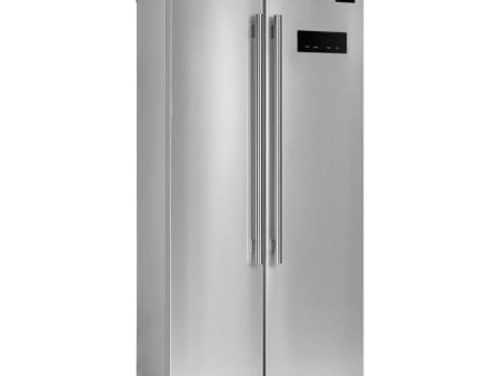 Forno Salerno - 33 in. 15.6 cu. ft. Side by Side Counter Depth Refrigerator in Stainless Steel (FFRBI1805-33SB) Hot on Sale