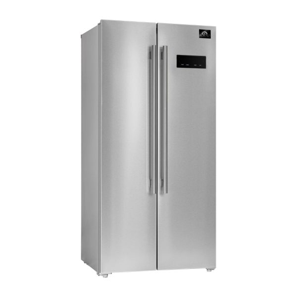 Forno Salerno - 33 in. 15.6 cu. ft. Side by Side Counter Depth Refrigerator in Stainless Steel (FFRBI1805-33SB) Hot on Sale