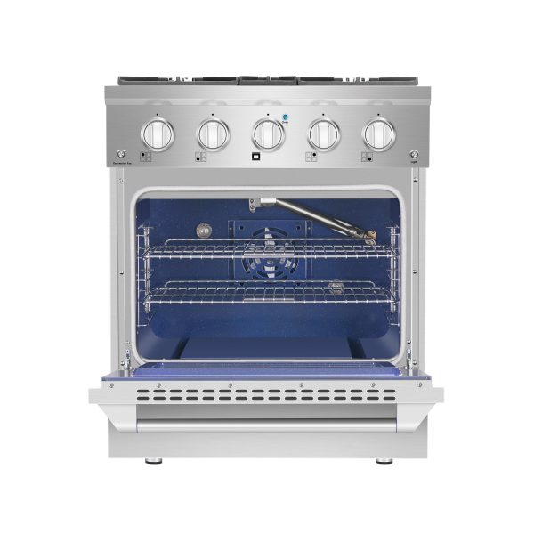 Empava 30 in. Pro-Style Freestanding Gas on Gas Range in Stainless Steel (30GR07) Cheap