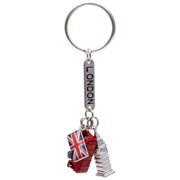 London Charms Keyring - Bus, Big Ben and Union Jack Online