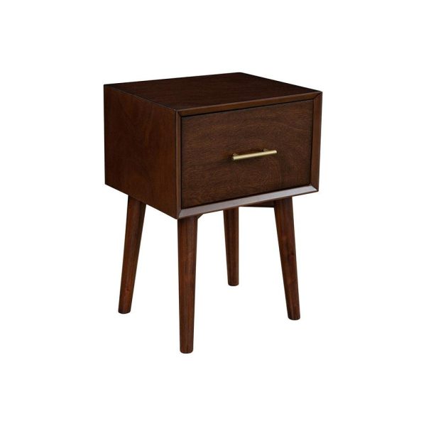 Alpine Flynn End Table, Walnut Fashion