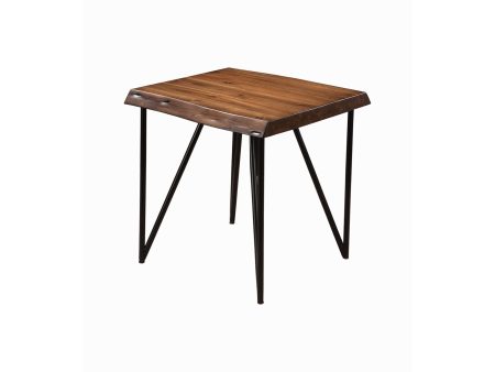 Alpine Live Edge End Lamp Table, Light Walnut Discount