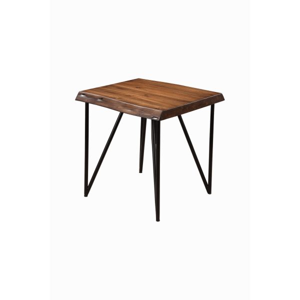 Alpine Live Edge End Lamp Table, Light Walnut Discount