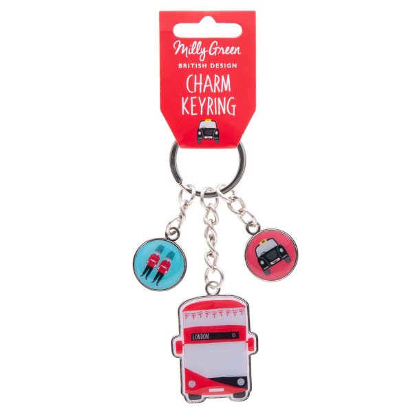 London Adventures Charms Key Ring by Milly Green Sale