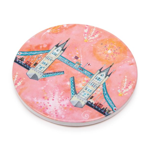 Lucy Loveheart Firework Ceramic Coaster For Sale