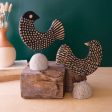 Kalalou Set of 2 Clay Lenca Birds On Rock Bases on Sale