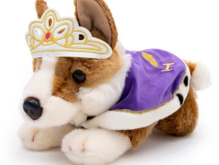 Royal Corgi Dog Soft Toy with Cape and Crown Cheap