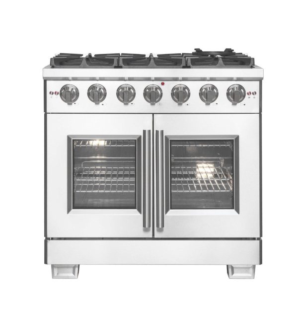 Forno Capriasca 36 in. 5.36 cu. ft. French Door Freestanding All Gas Range in Stainless Steel (FFSGS6460-36) Online