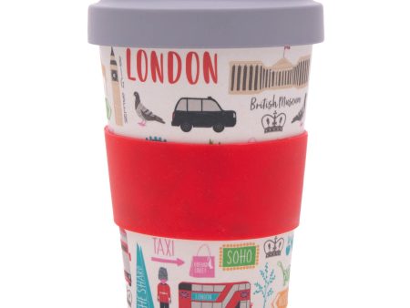 London Adventures Bamboo Travel Cup by Milly Green Hot on Sale