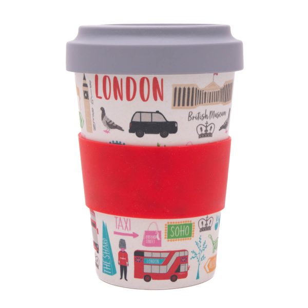 London Adventures Bamboo Travel Cup by Milly Green Hot on Sale