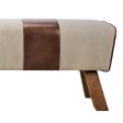 Moe s Pommel Collection 52 in. Indoor Bench in Tan and Brown Leather on Sale