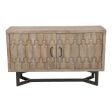 Moe s Justin Living Collection West Sideboard in Solid Mango Wood and Iron Base Cheap